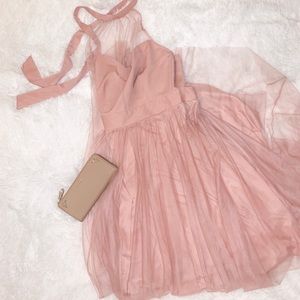 Like new fashion nova tulle blush long dress